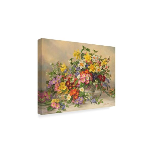 Albert Williams 'Spring Flowers And Poole Pottery' Canvas Art,14x19